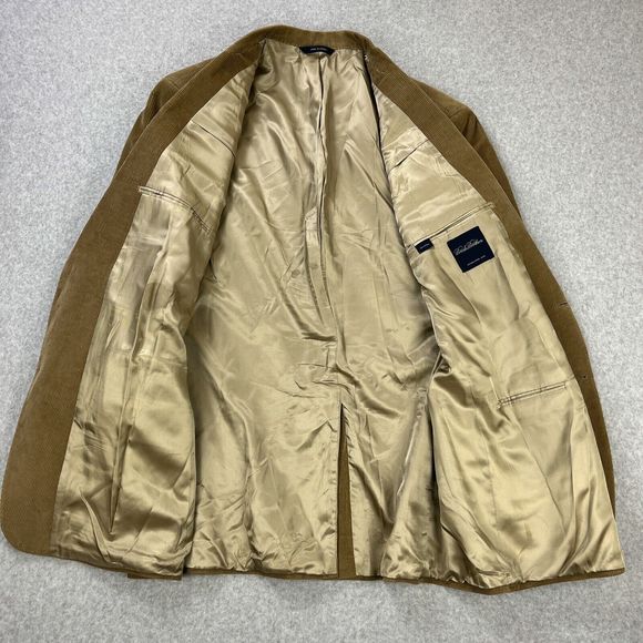 Brooks Brothers Corduroy Blazer Mens 48L Long Brown Two Button Sport Coat Jacket - Picture 12 of 15